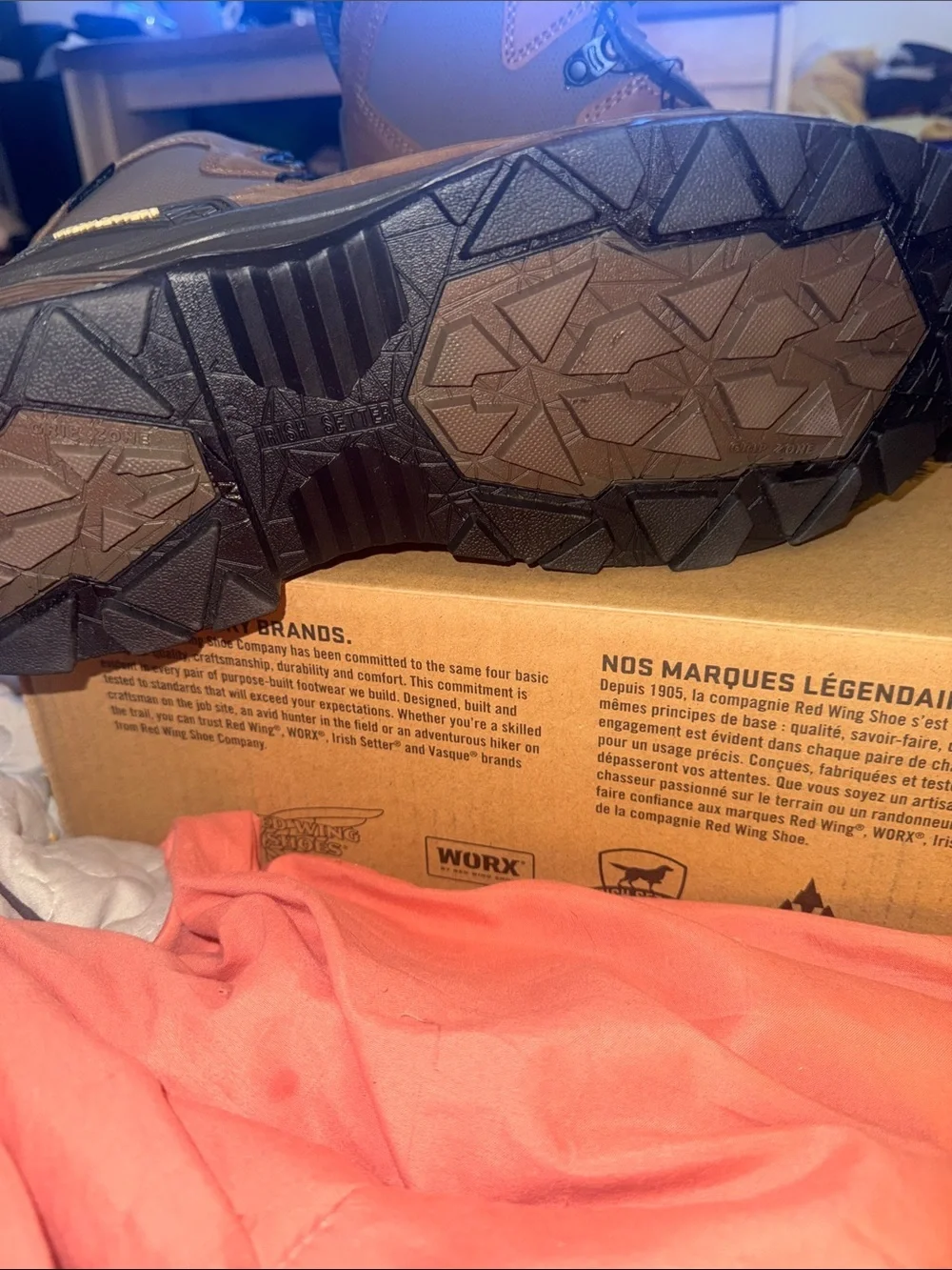 Red Wing Shoes Tan and Gray BOA Work Boots
